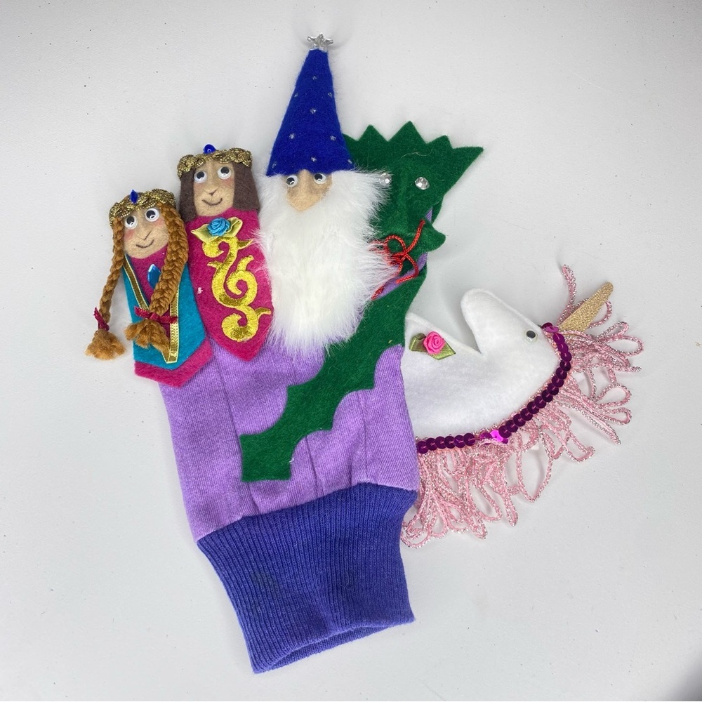 Vtg Fairy Tale Finger Puppet Glove Plush Toy For Babies & Kids Storytelling